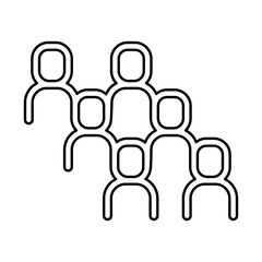 People icon in line style