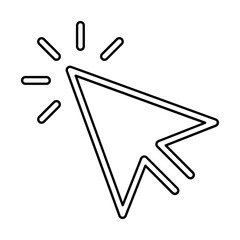 Pointer, cursor icon in line style