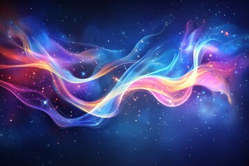 Obraz premium Abstract Iridescent Holographic Background with Fluid Gradient Shapes and Vibrant Colors