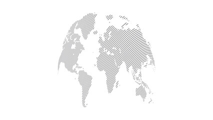 Fototapeta premium World map halftone. Made for world news and articles. Grey circles on white background.