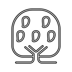 Mango tree icon in line style