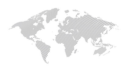 Obraz premium World map halftone. Made for world news and articles. Grey circles on white background.