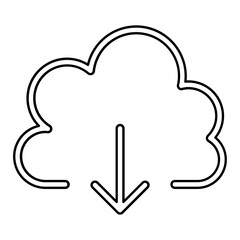 Cloud computing icon in line style