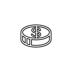 Money icon in line style