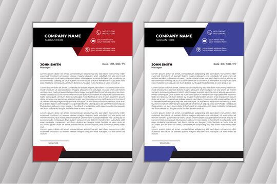 Modern Corporate Letterhead Templates - Professional Business Design.