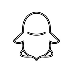 Penguin icon in line style