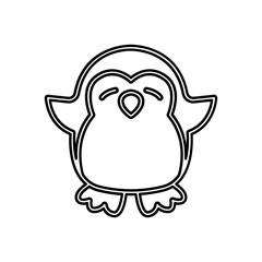 Penguin icon in line style