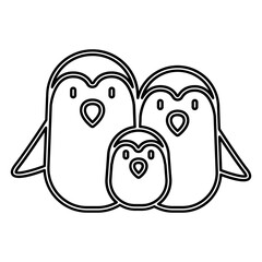 Penguin icon in line style