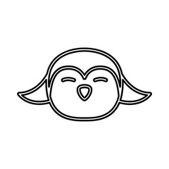 Penguin icon in line style