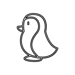 Penguin icon in line style