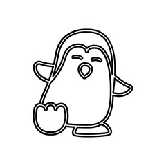 Penguin icon in line style