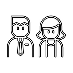 Toilet sign icon in line style