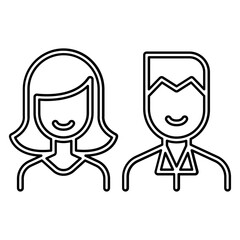 Toilet sign icon in line style
