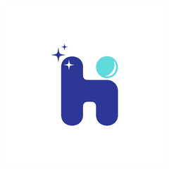 Initial H - water drop logo design suitable for cleaning service company,