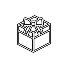 Gift icon in line style