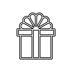 Gift icon in line style