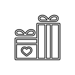 Gifts icon in line style