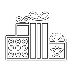 Gift icon in line style