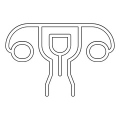Ovary icon in line style