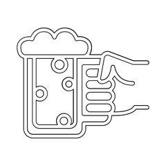 Beer icon in line style