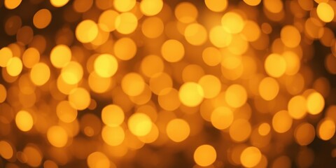 Obraz premium A warm and inviting background of golden bokeh circles, creating a soft and dreamy atmosphere.