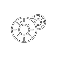 Pineapple slice icon in line style