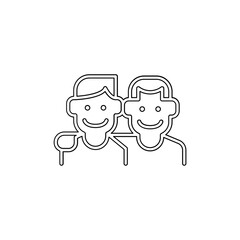 Couple icon in line style