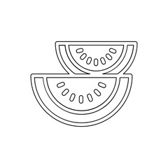 Watermelon icon in line style