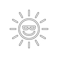 Sunny icon in line style