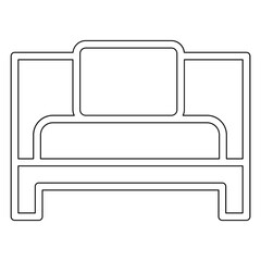 Bed icon in line style