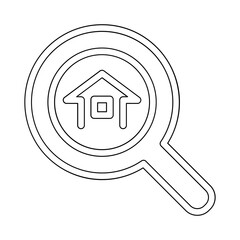 Real estate icon in line style