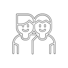 Friends icon in line style