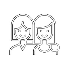 Friends icon in line style