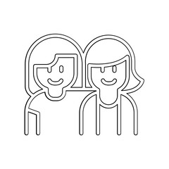 Friends icon in line style
