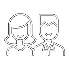 Friends icon in line style