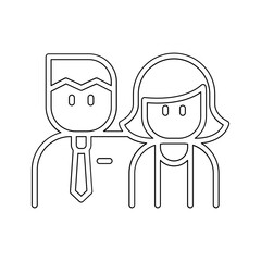 Friends icon in line style