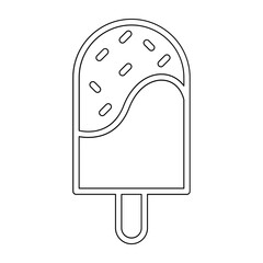 Ice cream icon in line style
