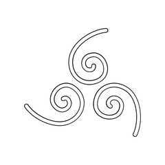 Wind icon in line style