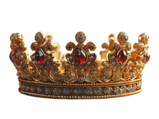 golden crown isolated on white