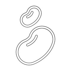 Bean icon in line style