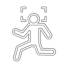Face detection icon in line style