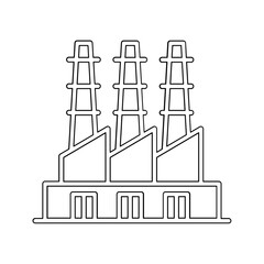 Industry, factory icon in line style