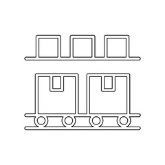 Production icon in line style