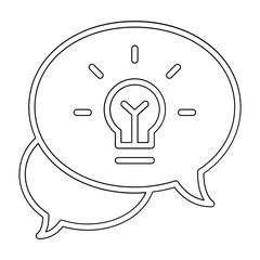 Idea icon in line style