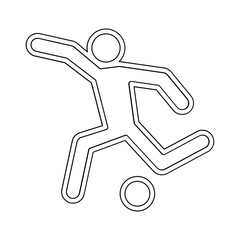 Soccer icon in line style