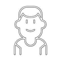 Sportsman icon in line style