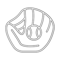 Baseball icon in line style