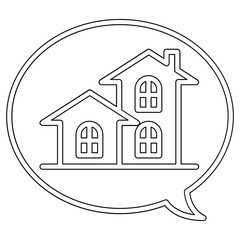 Real estate icon in line style