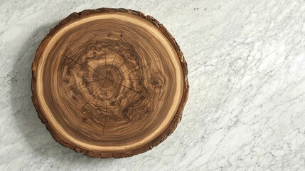 Register for services fees setup, contemporary chic style, warm wood textures, top view focus, with elegant marble countertop background.