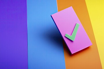 Register for services confirmation email in vibrant colors with checkmark symbol